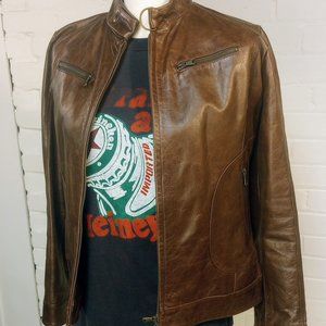 Authentic Handmade Italian Leather Jacket Size 6-8